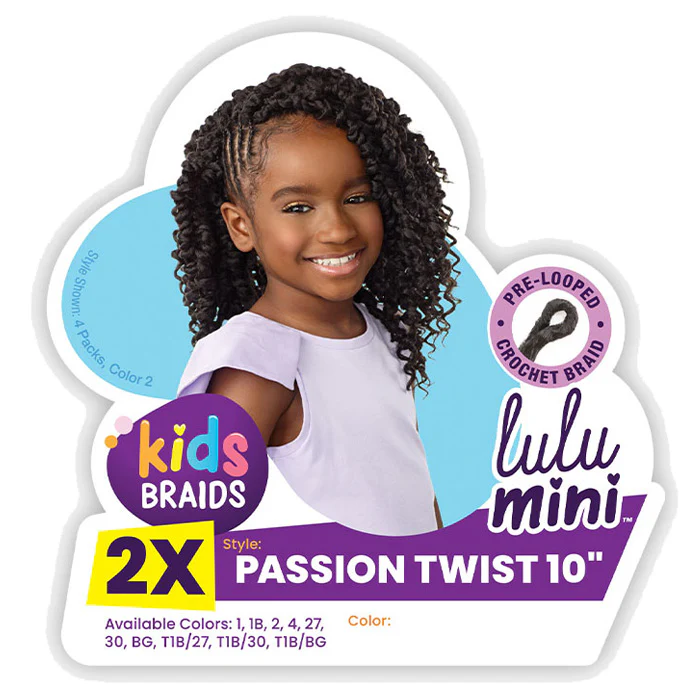Sensationnel Lulu Mini Kids Pre-Looped Crochet Braid - PASSION TWIST 10" 2X - Image 5