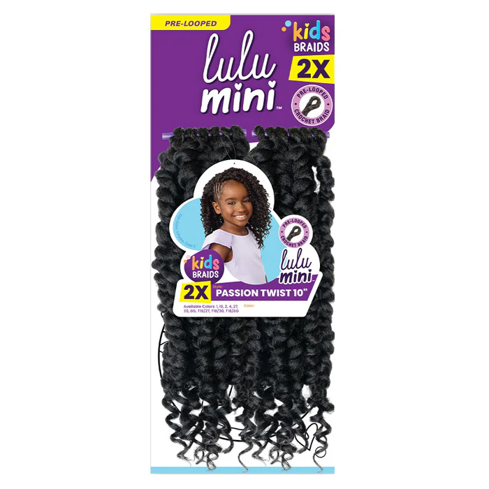Sensationnel Lulu Mini Kids Pre-Looped Crochet Braid - PASSION TWIST 10" 2X - Image 6