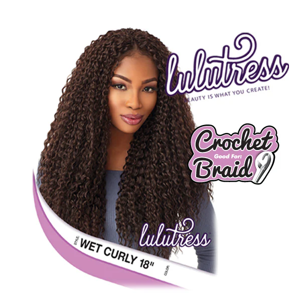 Sensationnel Lulutress Crochet Braid - WET CURLY 18" - Image 4