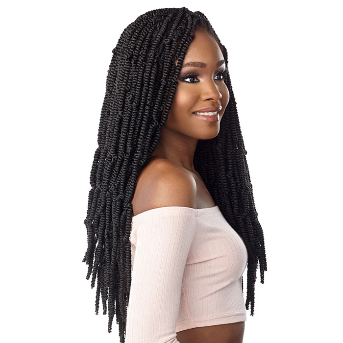 Sensationnel Lulutress Fully-Folded Pre-Stretched Crochet Braid - 3X AFRO TWIST 24" - Image 2