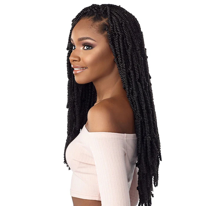 Sensationnel Lulutress Fully-Folded Pre-Stretched Crochet Braid - 3X AFRO TWIST 24" - Image 3