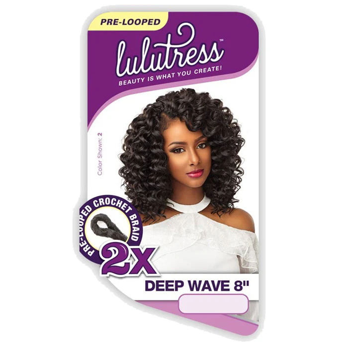 Sensationnel Lulutress Pre-Looped Crochet Braid - 2X DEEP WAVE 8" - Image 6