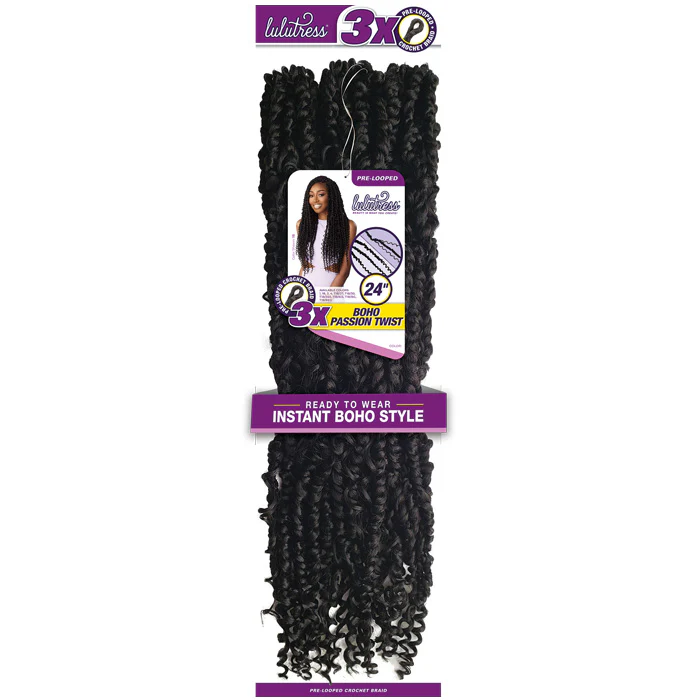 Sensationnel Lulutress Pre-Looped Crochet Braid - 3X BOHO PASSION TWIST 24" - Image 7