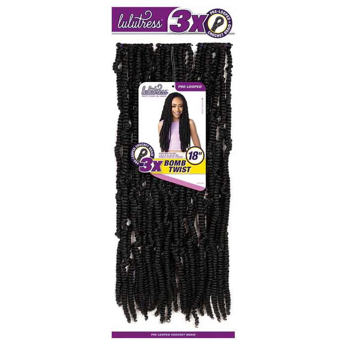 Sensationnel Lulutress Pre-Looped Crochet Braid - 3X BOMB TWIST 18" - Image 5