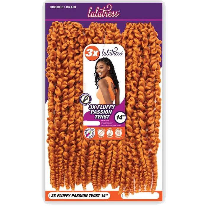 Sensationnel Lulutress Pre-Looped Crochet Braid - 3X FLUFFY PASSION TWIST 14" - Image 5