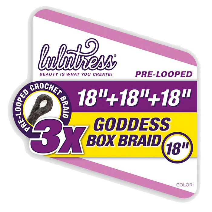 Sensationnel Lulutress Pre-Looped Crochet Braid - 3X GODDESS BOX BRAID 12"/18" - Image 7