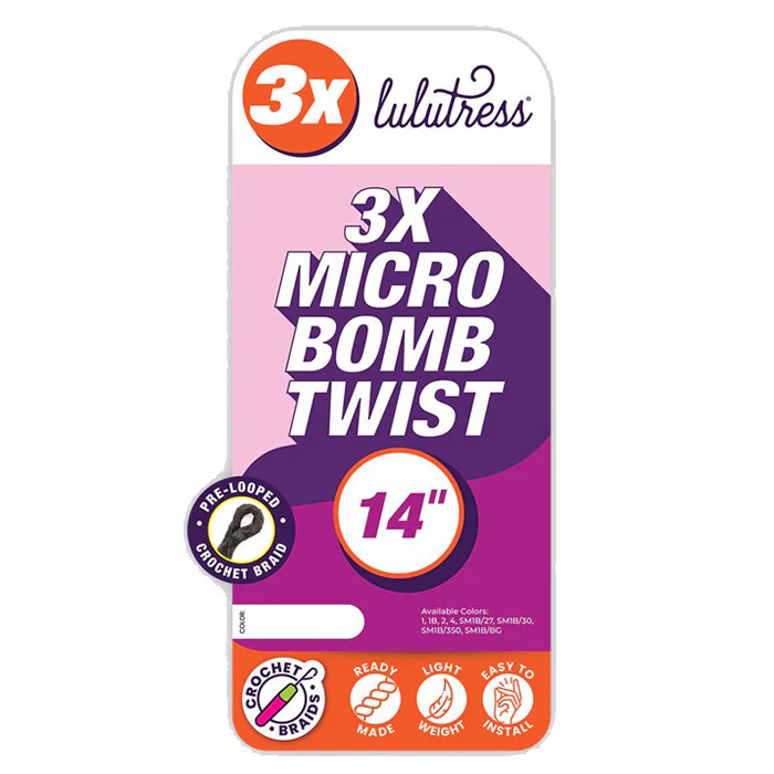 Sensationnel Lulutress Pre-Looped Crochet Braid - 3X MICRO BOMB TWIST 14" - Image 4