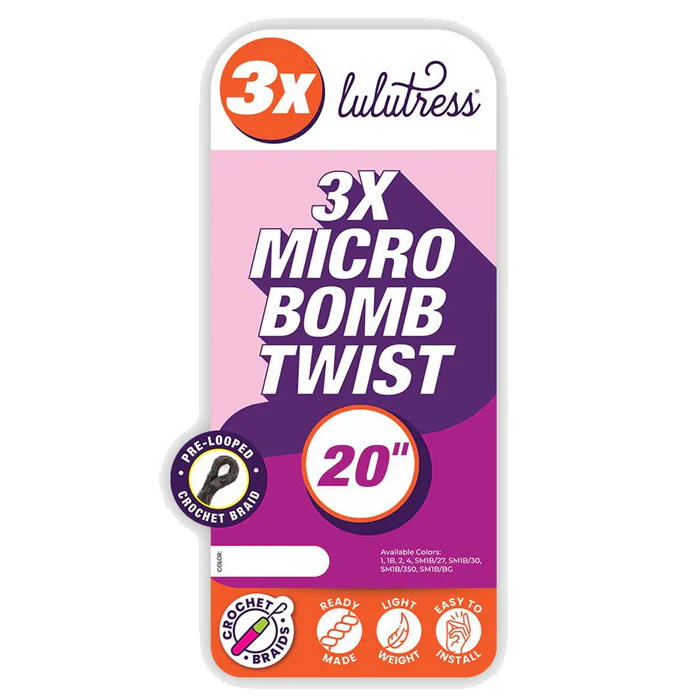 Sensationnel Lulutress Pre-Looped Crochet Braid - 3X MICRO BOMB TWIST 20" - Image 5