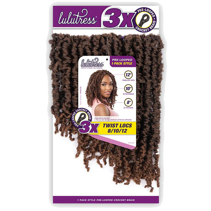Sensationnel Lulutress Pre-Looped Crochet Braid - 3X TWIST LOCS 8/10/12" - Image 6
