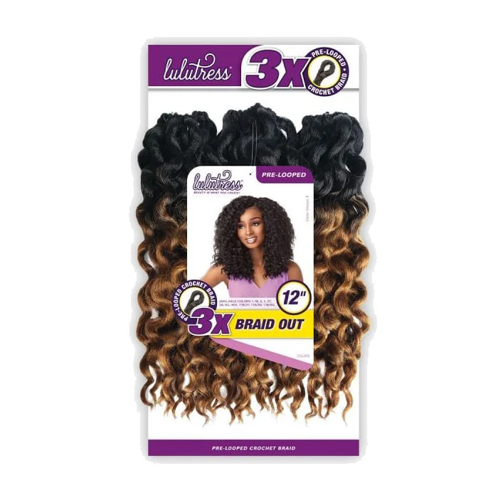 Sensationnel Lulutress Pre-Looped Crochet Braid Bundle - 3X BRAID OUT 12" - Image 4