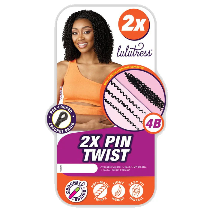 Sensationnel Lulutress Pre-Looped Crochet Braids - 2X PIN TWIST 4B - Image 7
