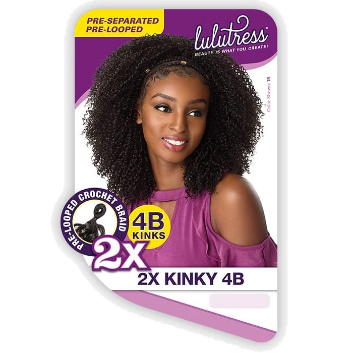 Sensationnel Lulutress Pre-Separated Pre-Looped Crochet Braid - 2X KINKY 4B - Image 5