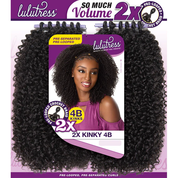 Sensationnel Lulutress Pre-Separated Pre-Looped Crochet Braid - 2X KINKY 4B - Image 6