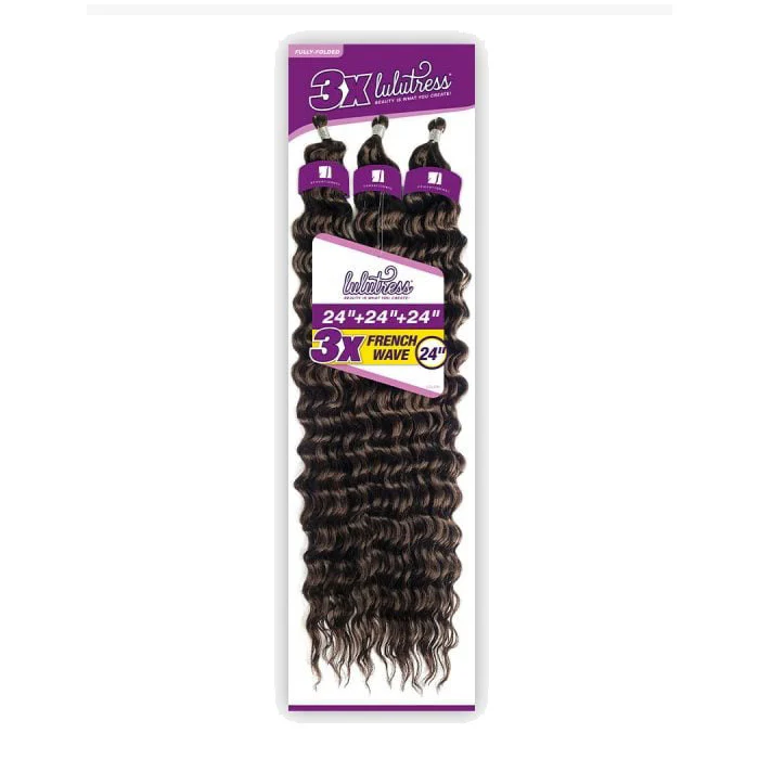 Sensationnel Lulutress 3 Bundles Crochet Braid - 3X FRENCH WAVE 24" - Image 7