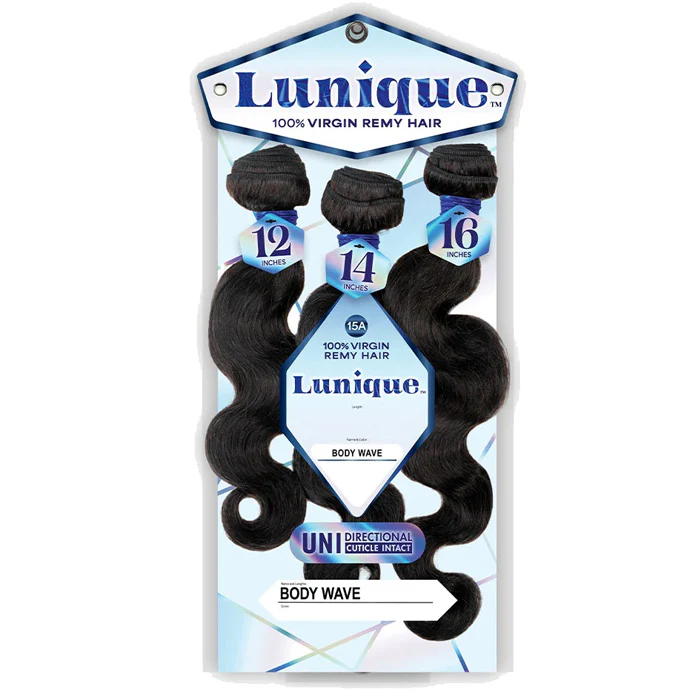 Sensationnel Lunique 15A 100% Virgin Remy Human Hair Weave Multi Pack - BODY WAVE
