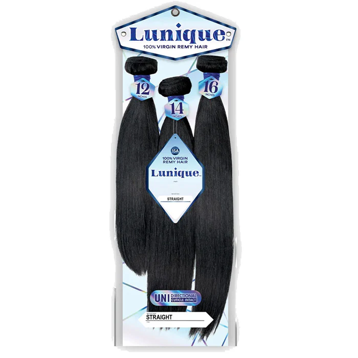 Sensationnel Lunique 15A 100% Virgin Remy Human Hair Weave Multi Pack - STRAIGHT