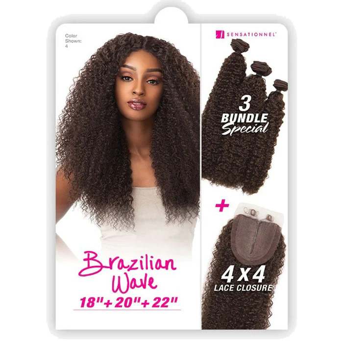 Sensationnel Premium Too Boutique Bundles 3X Weave + Closure - BOUTIQUE BRAZILIAN WAVE 18/20/22" (1 Pack Complete) - Image 7