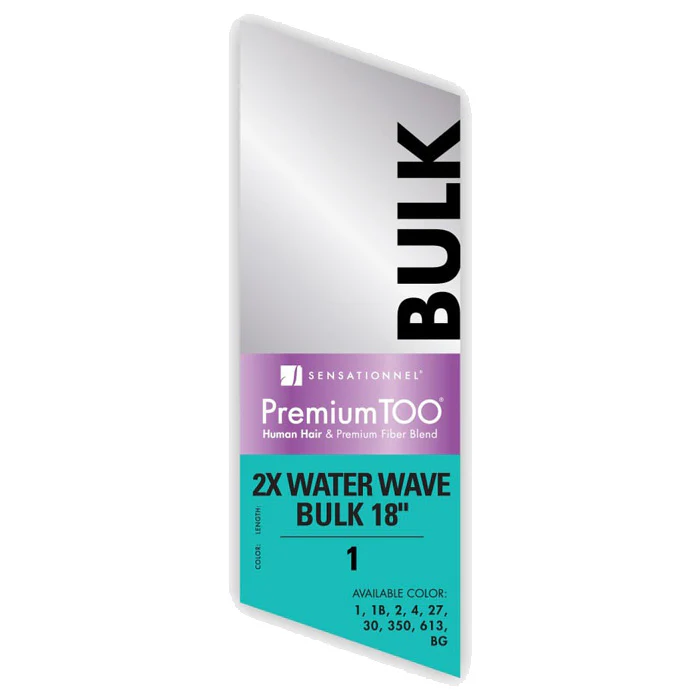 Sensationnel Premium Too Human Hair Blend 2X Bulk Braids -2X WATER WAVE BULK 18" - Image 2