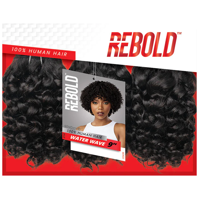 Sensationnel Rebold 100% Human Hair 3 PCS Weaves - WATER WAVE 9" - Image 5