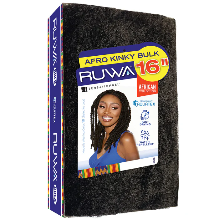 Sensationnel Ruwa African Collection Crochet Braids - AFRO KINKY BULK 16" - Image 6