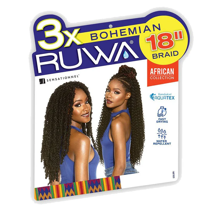 Sensationnel Ruwa Crochet Braids - 3X BOHEMIAN 18" - Image 5