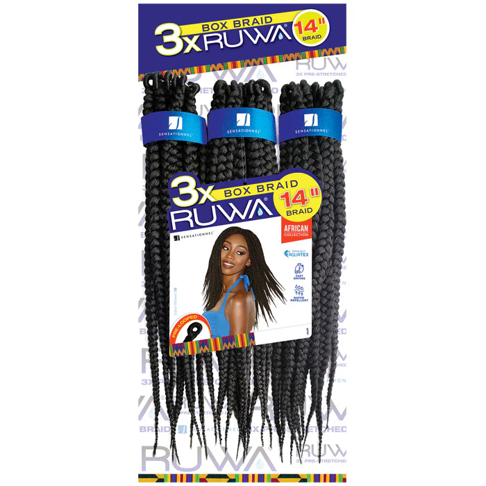 Sensationnel Ruwa Crochet Pre-Looped Braids - 3X BOX BRAID 14/18" - Image 6