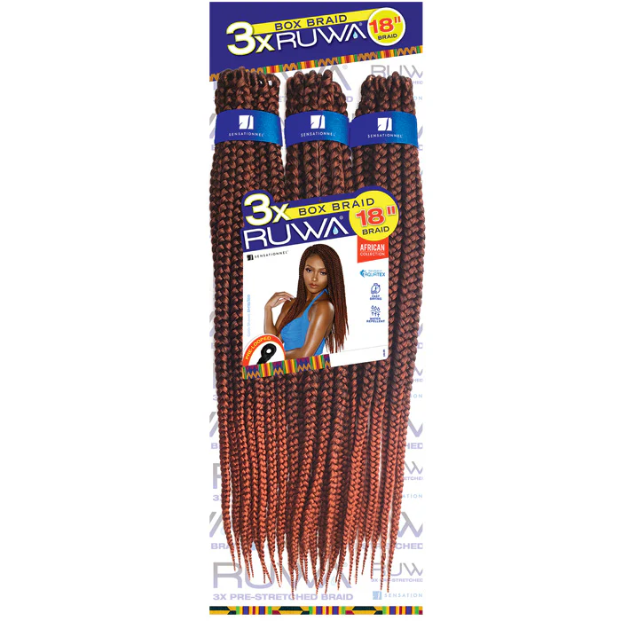 Sensationnel Ruwa Crochet Pre-Looped Braids - 3X BOX BRAID 14/18" - Image 7