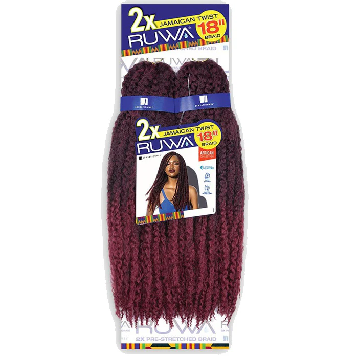 Sensationnel Ruwa Pre-Stretched Crochet Braids - 2X JAMAICAN TWIST 18" - Image 5