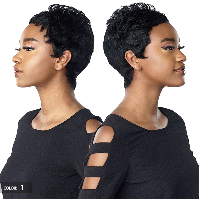 Sensationnel Salt & Pepper 100% Human Hair Empire Full Wig - MONA - Image 2
