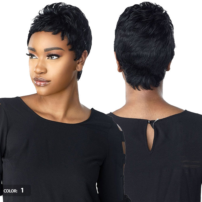 Sensationnel Salt & Pepper 100% Human Hair Empire Full Wig - MONA - Image 3