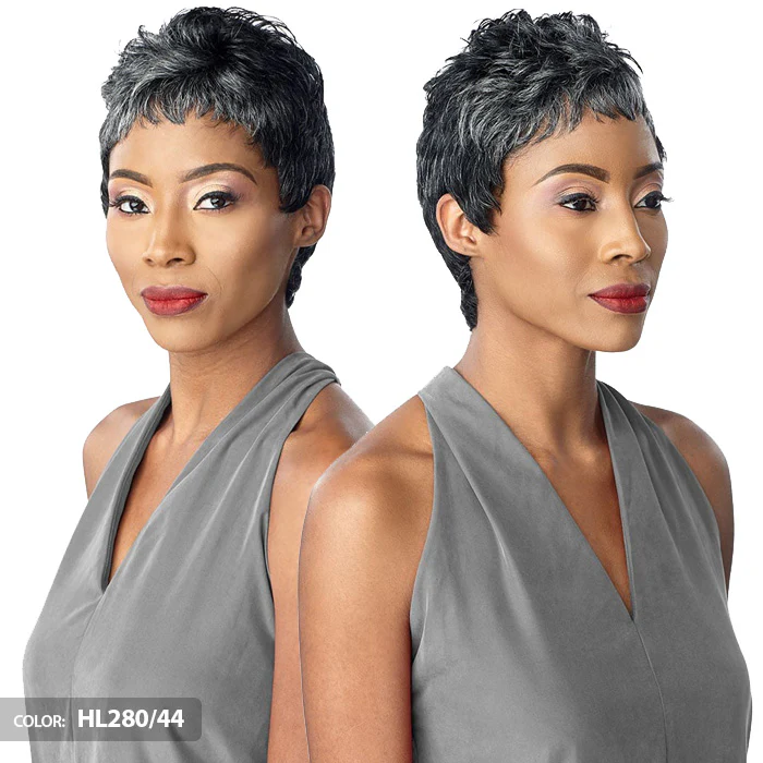 Sensationnel Salt & Pepper 100% Human Hair Empire Full Wig - MONA - Image 4