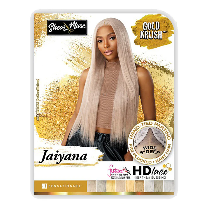 Sensationnel Shear Muse Gold Krush Glueless Wide 5" Deep Pre-Plucked HD Lace Front Wig - JAIYANA - Image 4