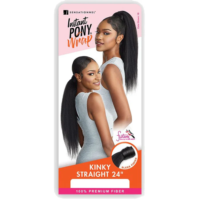 Sensationnel Synthetic Ponytail Instant Pony Wrap KINKY STRAIGHT 24" - Image 7