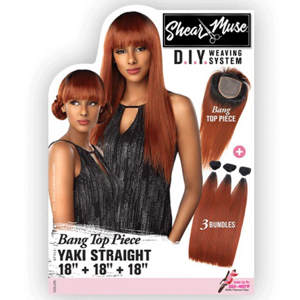 Sensationnel Synthetic Shear Muse Weave Bundle - BANG TOP PIECE YAKI STRAIGHT (1 Pack Complete) - Image 5
