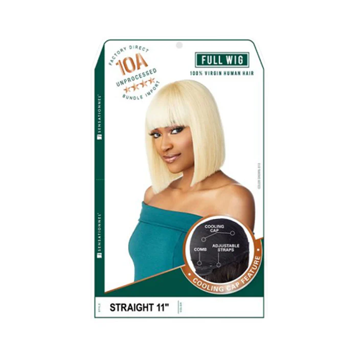 Sensationnel 10A Unprocessed 100% Virgin Human Hair Full Wig - STRAIGHT 11" - Image 5