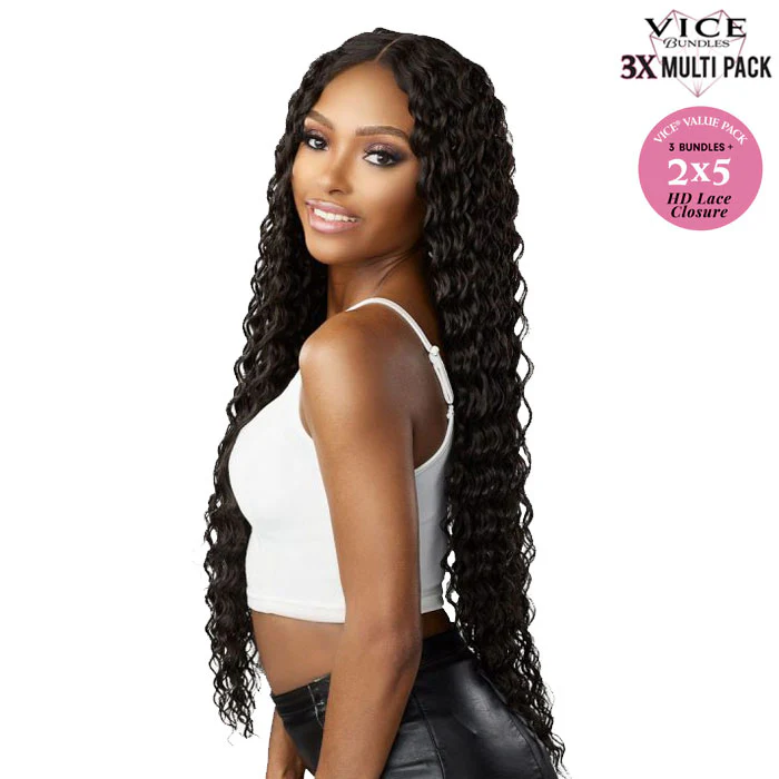 Sensationnel Vice Bundles 3x Multi Pack Weave + HD Lace Closure - DEEP 14-30" - Image 2