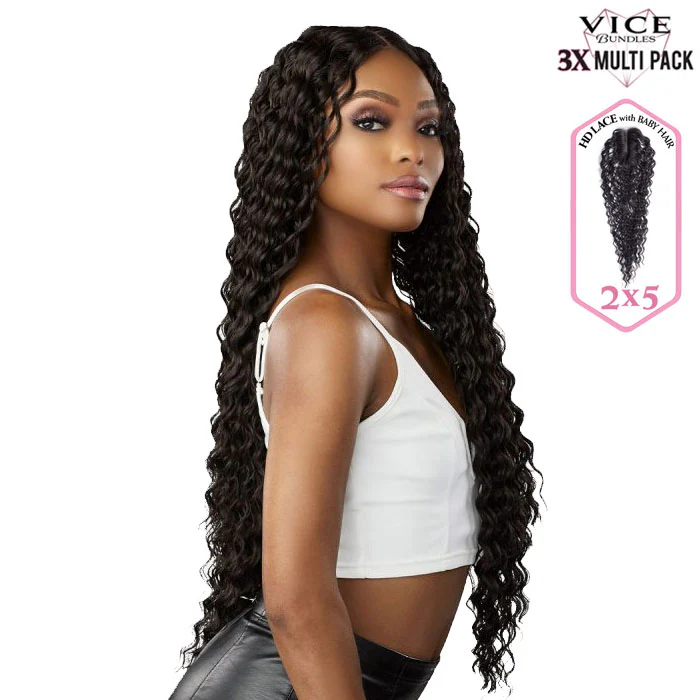 Sensationnel Vice Bundles 3x Multi Pack Weave + HD Lace Closure - DEEP 14-30" - Image 3