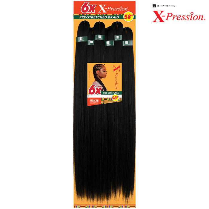 Sensationnel X-Pression African Collection Crochet Braid - 6X PRE-STRETCHED BRAID 58" - Image 2