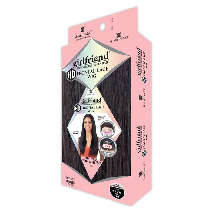 Shake N Go Girlfriend 100% Virgin Human Hair 13X4 HD Lace Front Wig - STRAIGHT 24 - Image 3
