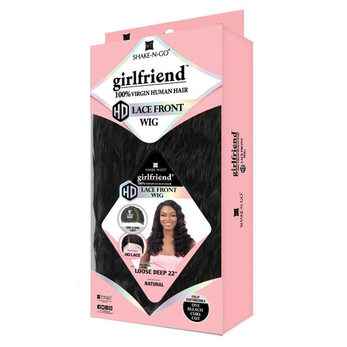Shake N Go Girlfriend 100% Virgin Human Hair HD Lace Front Wig - LOOSE DEEP 22 - Image 3