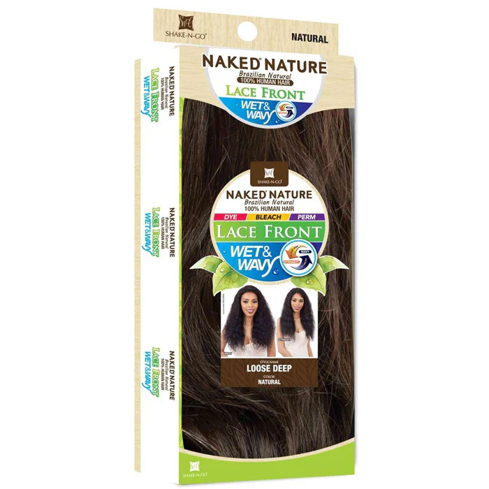 Shake N Go Naked Brazilian Wet & Wavy 100% Human Hair Natural Lace Front Wig - LOOSE DEEP - Image 3