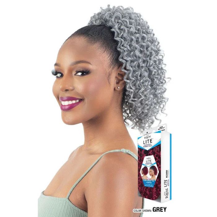 Shake N Go Equal Lite Drawstring Ponytail - COOL WATER 12" - Image 2
