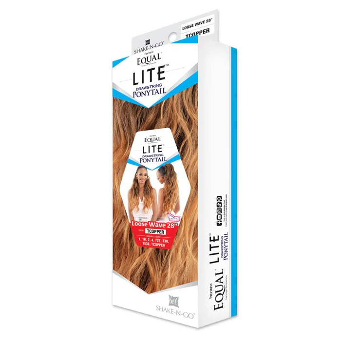Shake N Go Equal Lite Drawstring Ponytail - LOOSE WAVE 28" - Image 3