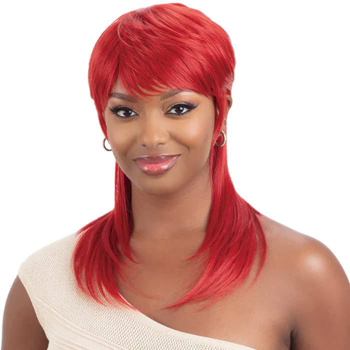 Shake N Go Equal Lite Retro Style Full Wig - STRAIGHT MULLET - Image 5