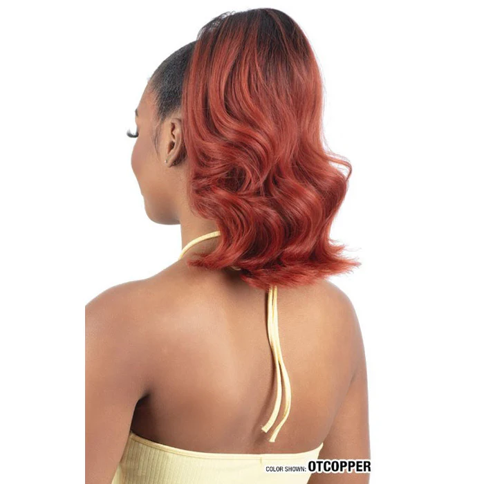 Shake N Go Equal Lite Drawstring Ponytail - MISTY WAVE 14" - Image 2