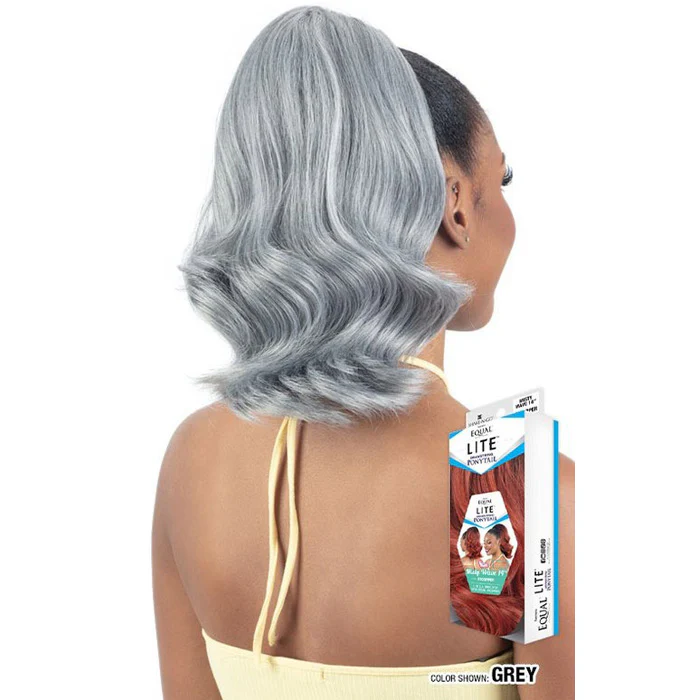 Shake N Go Equal Lite Drawstring Ponytail - MISTY WAVE 14" - Image 3