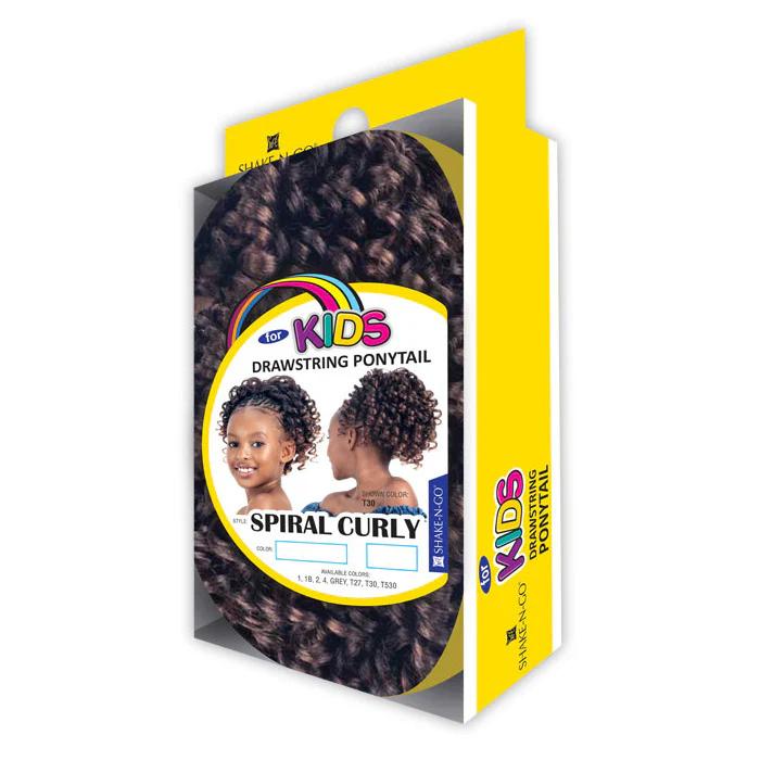 Shake N Go for Kids Drawstring Ponytail - SPIRAL CURLY - Image 3