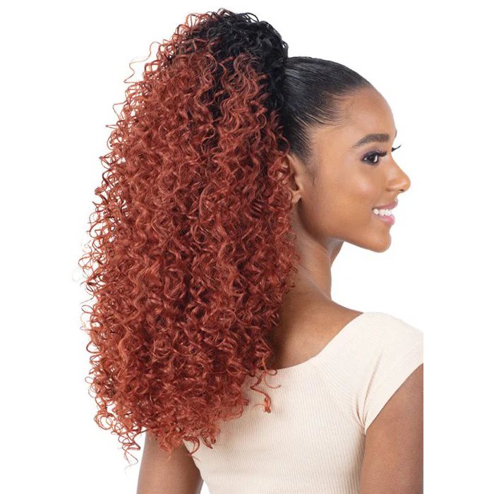 Freetress Full Cap Drawstring Ponytail & Half Wig - CRETA GIRL (LONG) - Image 4