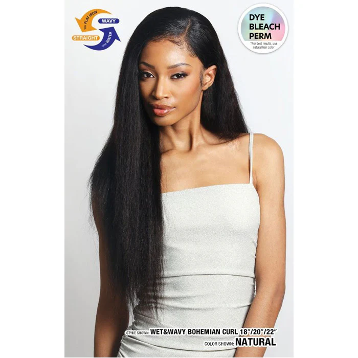 Shake N Go Glossy 100% Virgin Remy Hair HD 2x6 Hand-Tied Lace Closure - BOHEMIAN CURL 12 - Wet & Wavy - Image 3