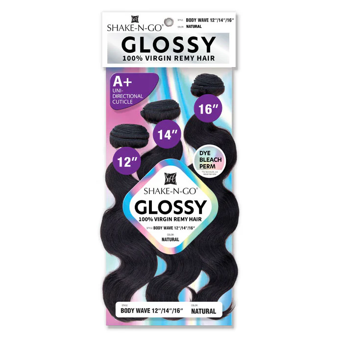 Shake N Go Glossy 100% Virgin Remy Hair Weave - BODY WAVE (Multi Length) 3 Pcs - Image 6